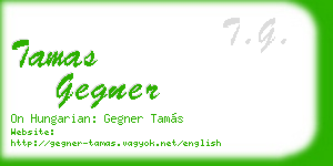 tamas gegner business card